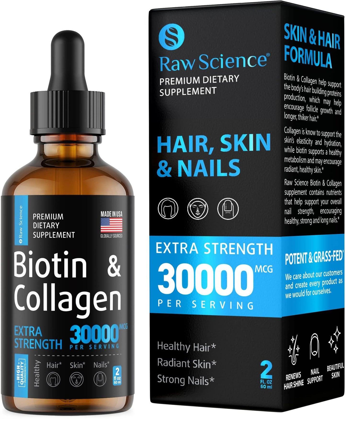 Liquid Collagen Biotin Supplement for Hair Growth