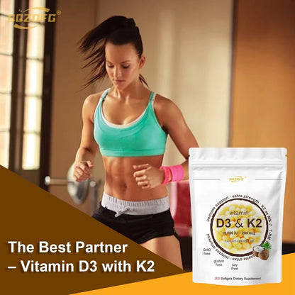 Vitamin D3 10000 iu Plus K2 (MK-7) 200 mcg