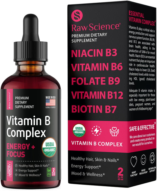 Liquid Vitamin B Complex Supplement for Women and Men